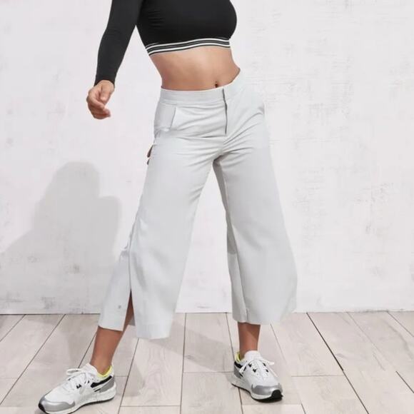 Athleta tribeca cropped pants grey sz 10 - Picture 2 of 11